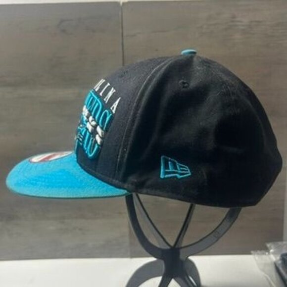 Carolina Panthers New Era 9Fifty Snapback Cap One Size NFL Hat Black & Teal - Picture 2 of 6